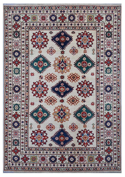 Tappeto Kazak Classico, Multicolore, fatto a mano, 236x170cm