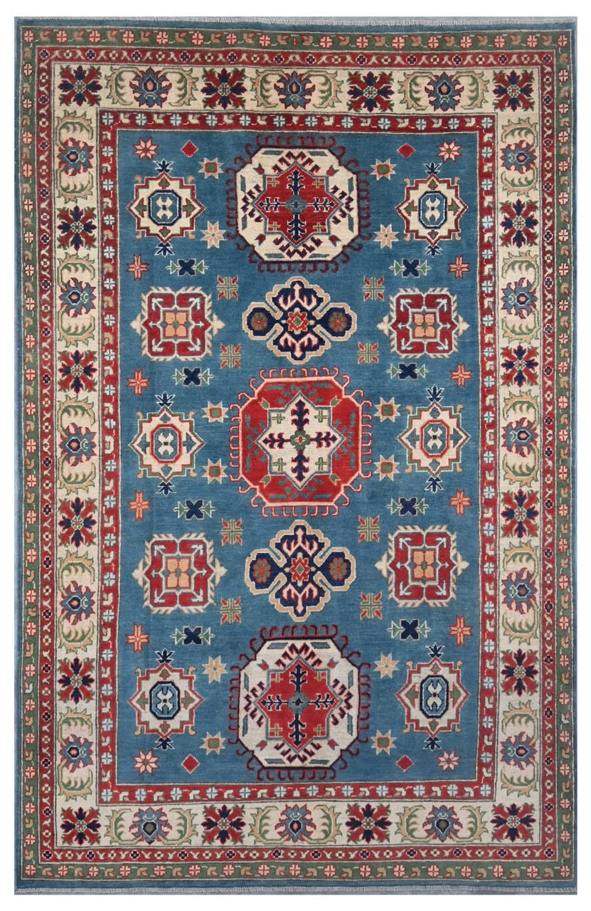 Tappeto Kazak Classico, Multicolore, fatto a mano, 266x161cm