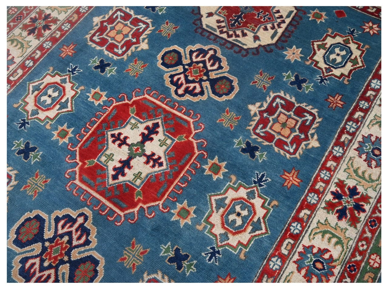 Tappeto Kazak Classico, Multicolore, fatto a mano, 266x161cm