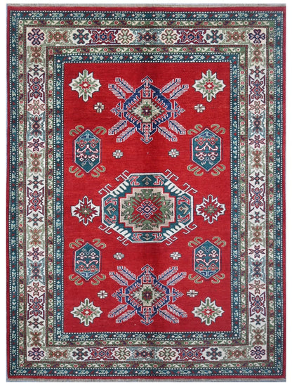 Tappeto Kazak Classico, Multicolore, fatto a mano, 221x169cm