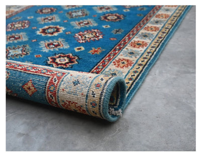 Classic Kazak runner rug, Multi, handmade, 289x80cm