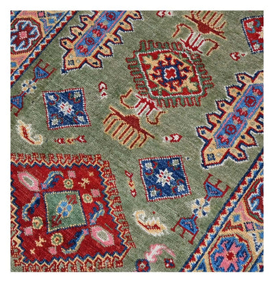 Classic Kazak runner rug, Multi, handmade, 300x79cm
