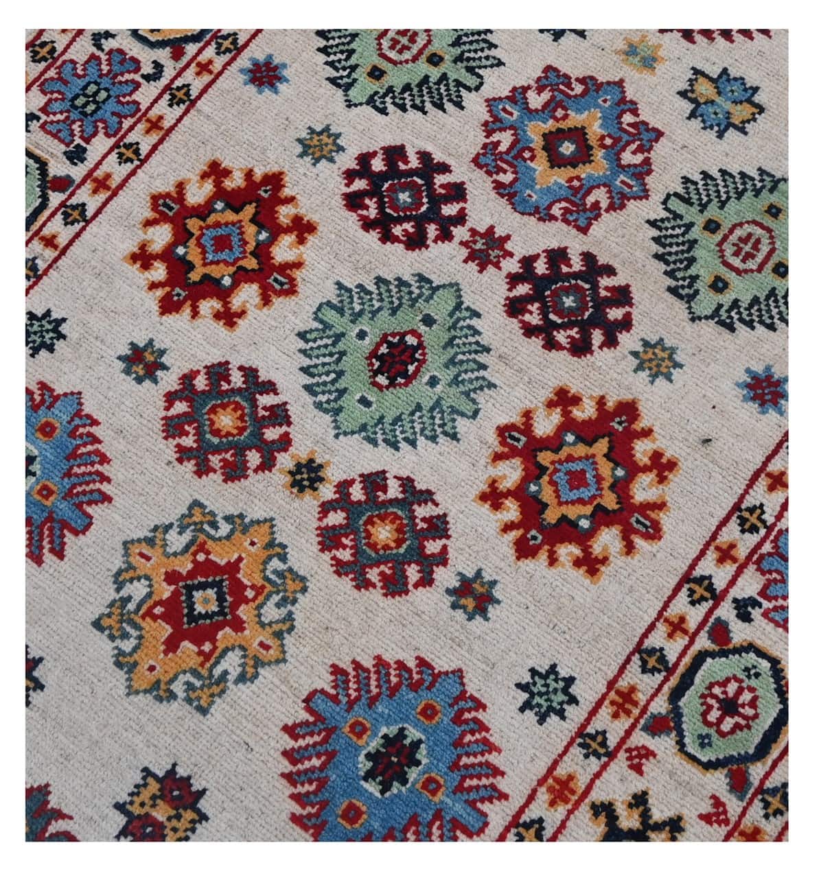 Classic Kazak runner rug, Multi, handmade, 299x79cm