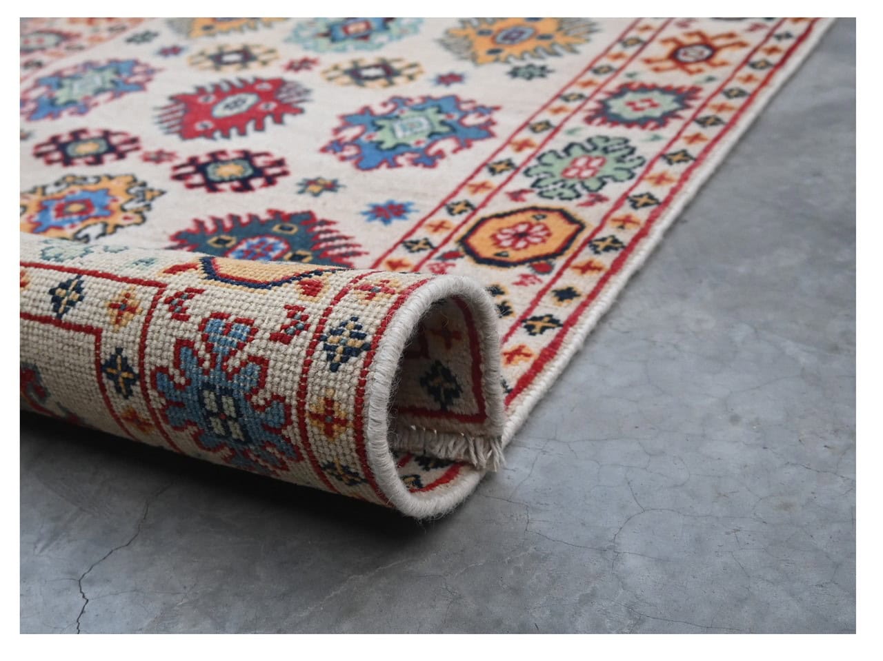 Classic Kazak runner rug, Multi, handmade, 299x79cm
