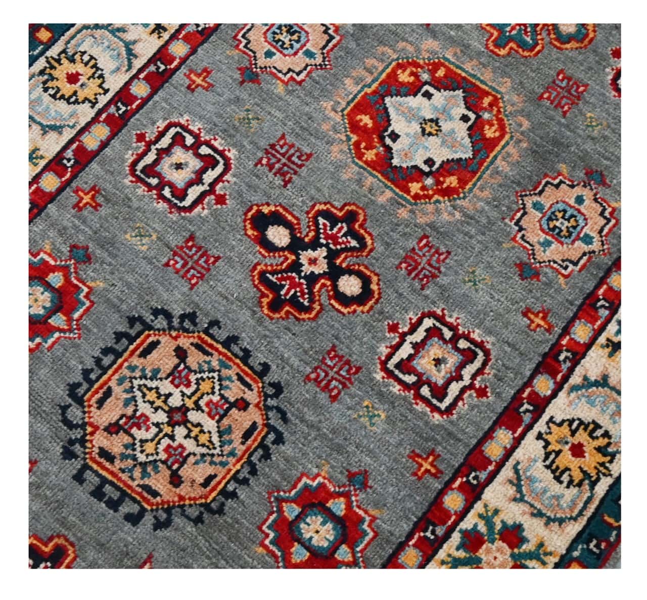 Classic Kazak runner rug, Multi, handmade, 303x80cm