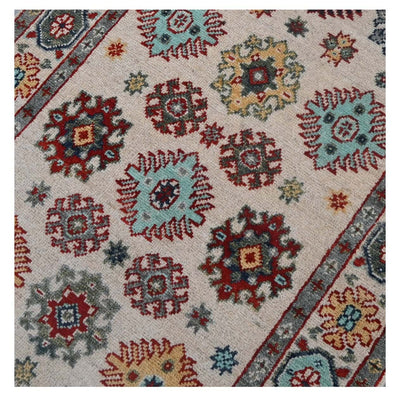 Tappeto Passatoia Kazak Classico, Multicolore, fatto a mano, 303x80cm - CarpetLiving