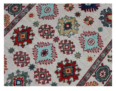 Tappeto Passatoia Kazak Classico, Multicolore, fatto a mano, 298x79cm - CarpetLiving