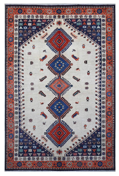 Tappeto Kazak Classico, Multicolore, fatto a mano, 313x200cm