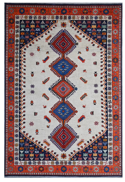 Tappeto Kazak Classico, Multicolore, fatto a mano, 296x195cm - CarpetLiving
