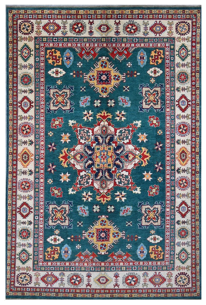 Tappeto Kazak Classico, Multicolore, fatto a mano, 305x197cm