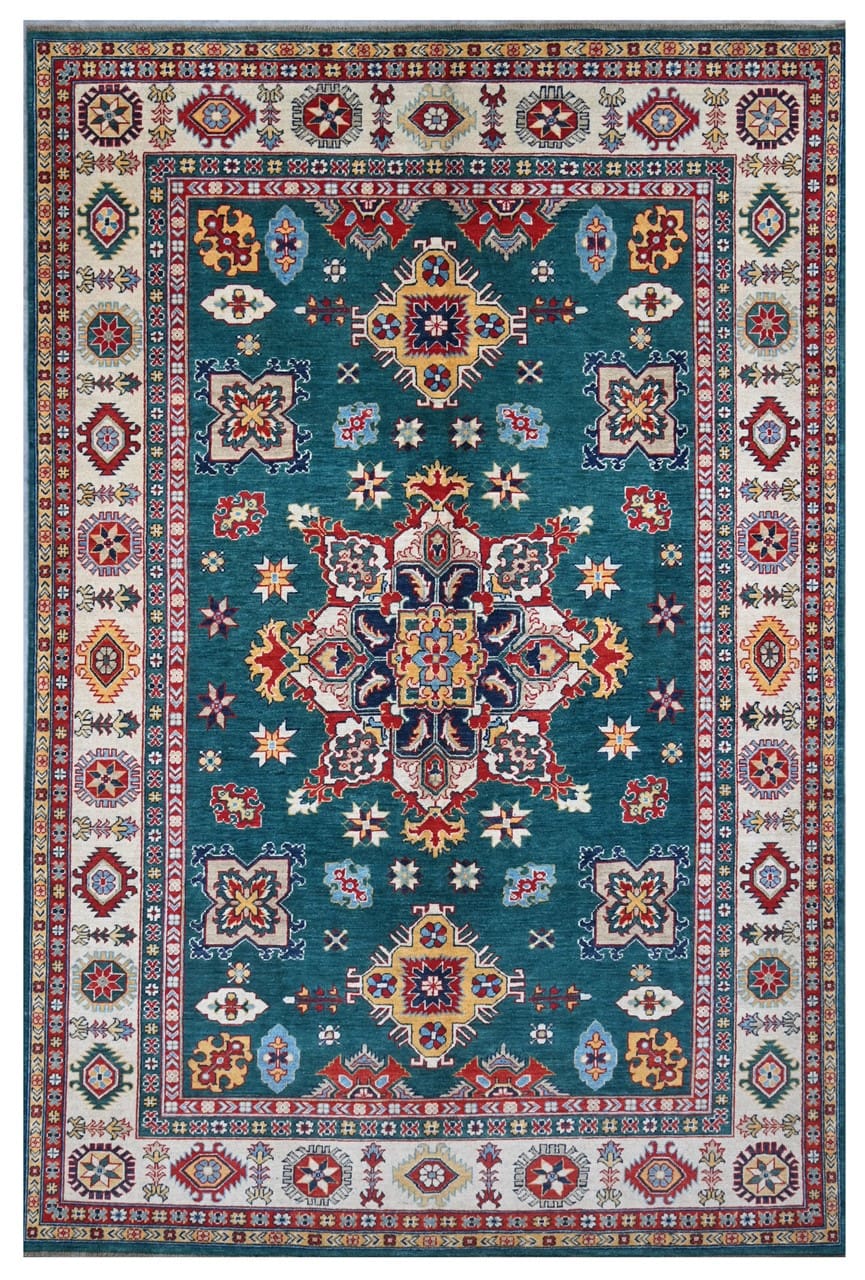 Tappeto Kazak Classico, Multicolore, fatto a mano, 305x197cm