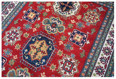 Tappeto Kazak Classico, Multicolore, fatto a mano, 298x197cm - CarpetLiving