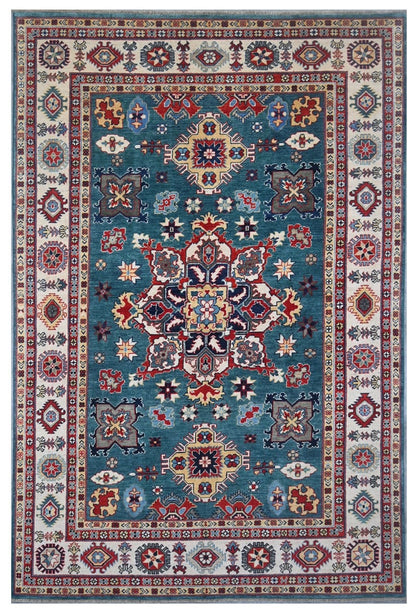Tappeto Kazak Classico, Multicolore, fatto a mano, 295x191cm