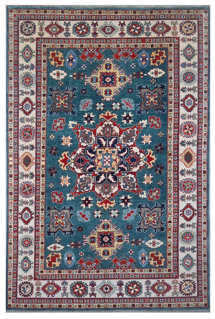 Tappeto Kazak Classico, Multicolore, fatto a mano, 295x191cm