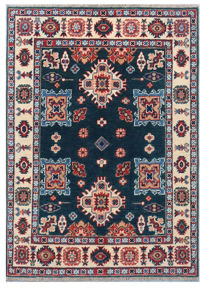Tappeto Kazak Classico, Multicolore, fatto a mano, 124x83cm - CarpetLiving