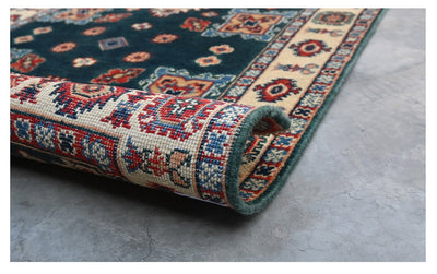 Tappeto Kazak Classico, Multicolore, fatto a mano, 124x83cm - CarpetLiving