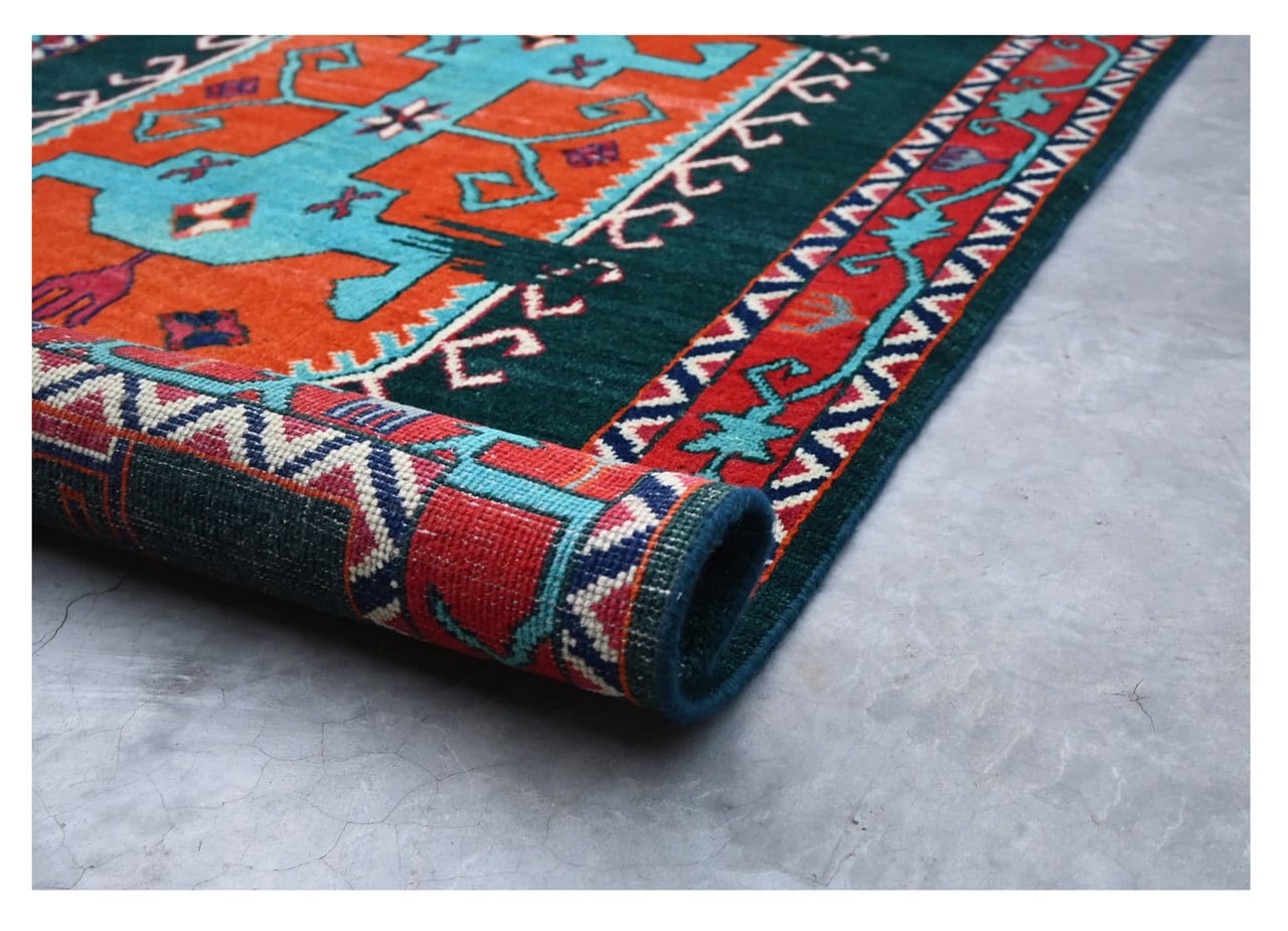 Tappeto Kazak Classico, Multicolore, fatto a mano, 147x96cm