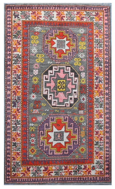 Tappeto Kazak Classico, Multicolore, fatto a mano, 170x100cm - CarpetLiving