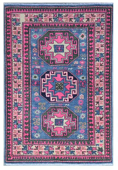 Tappeto Kazak Classico, Multicolore, fatto a mano, 150x101cm - CarpetLiving