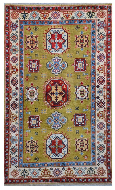 Tappeto Kazak Classico, Multicolore, fatto a mano, 156x88cm - CarpetLiving