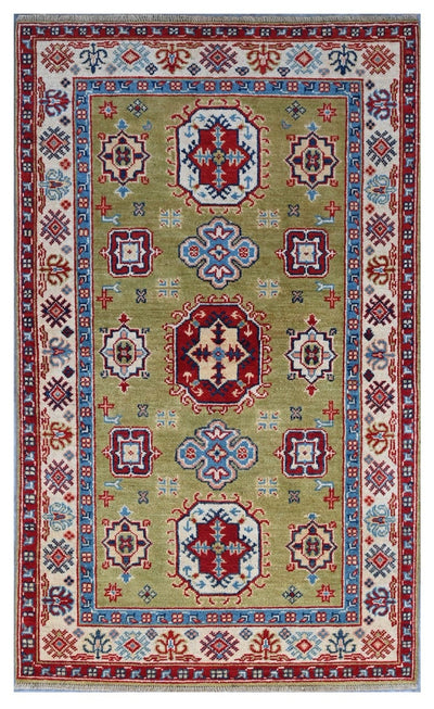 Tappeto Kazak Classico, Multicolore, fatto a mano, 152x89cm