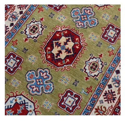 Tappeto Kazak Classico, Multicolore, fatto a mano, 152x89cm