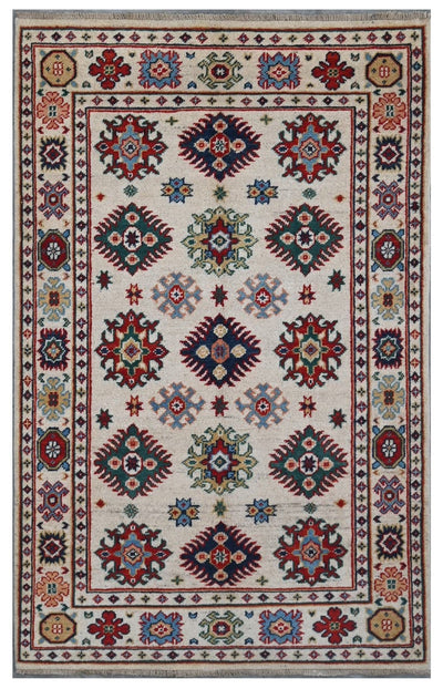 Tappeto Kazak Classico, Multicolore, fatto a mano, 149x89cm