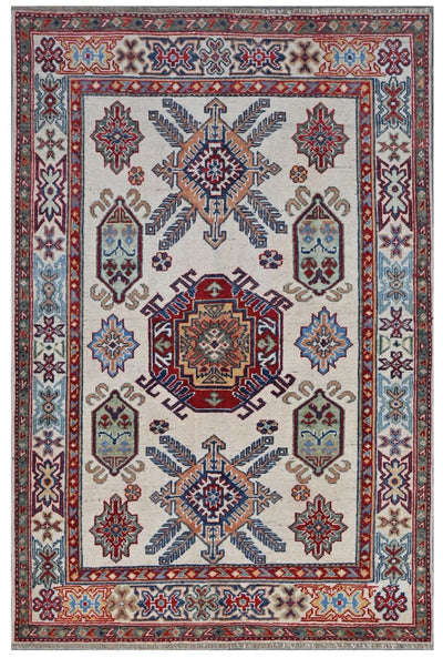 Tappeto Kazak Classico, Multicolore, fatto a mano, 190x122cm - CarpetLiving