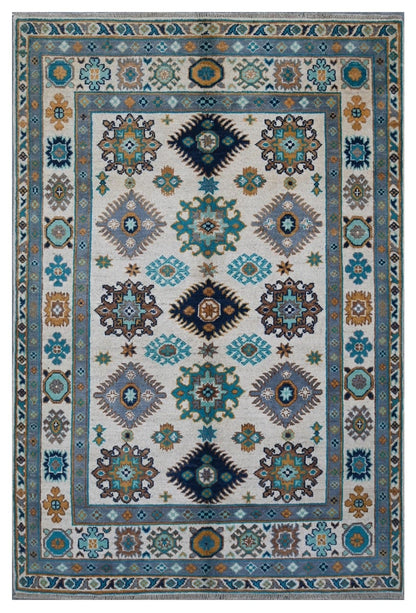Tappeto Kazak Classico, Multicolore, fatto a mano, 182x119cm