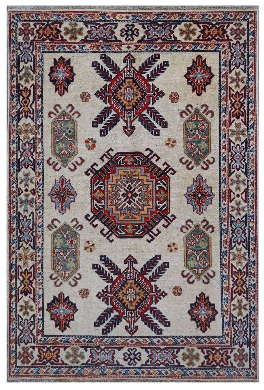 Tappeto Kazak Classico, Multicolore, fatto a mano, 180x121cm