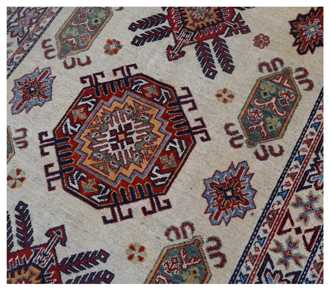 Tappeto Kazak Classico, Multicolore, fatto a mano, 180x121cm