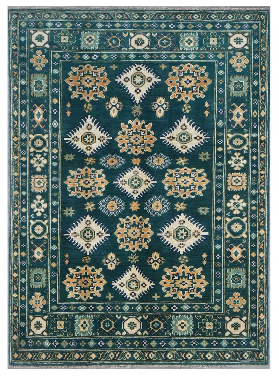 Tappeto Kazak Classico, Multicolore, fatto a mano, 174x123cm
