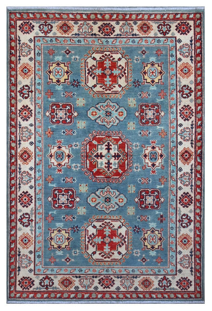 Tappeto Kazak Classico, Multicolore, fatto a mano, 184x121cm