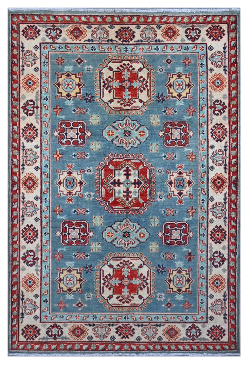 Tappeto Kazak Classico, Multicolore, fatto a mano, 184x121cm