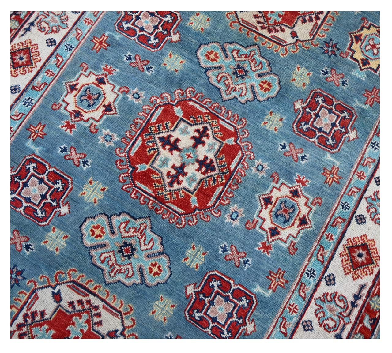 Tappeto Kazak Classico, Multicolore, fatto a mano, 184x121cm