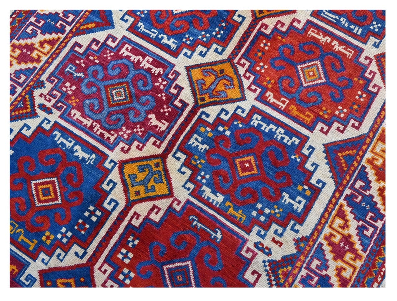 Tappeto Kazak Classico, Multicolore, fatto a mano, 180x116cm