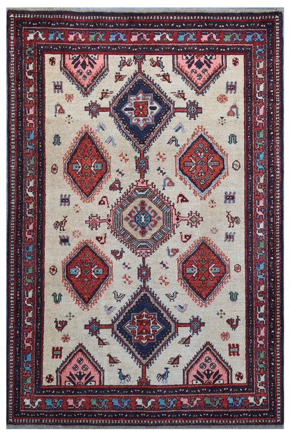 Tappeto Kazak Classico, Multicolore, fatto a mano, 179x119cm