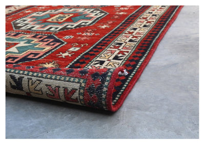 Tappeto Kazak Classico, Multicolore, fatto a mano, 186x116cm - CarpetLiving