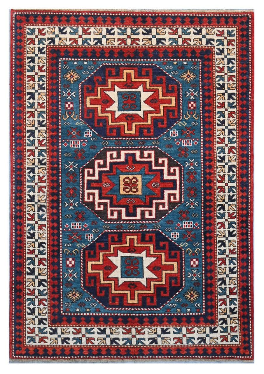 Tappeto Kazak Classico, Multicolore, fatto a mano, 180x120cm