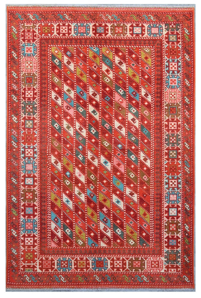 Tappeto Kazak Classico, Multicolore, fatto a mano, 184x118cm - CarpetLiving