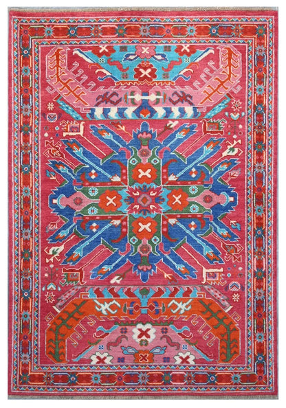 Tappeto Kazak Classico, Multicolore, fatto a mano, 171x118cm