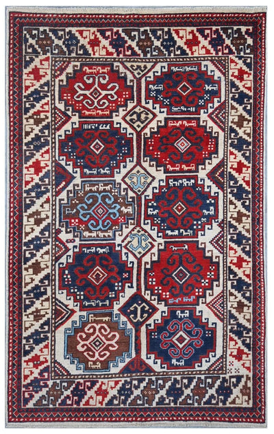Tappeto Kazak Classico, Multicolore, fatto a mano, 203x121cm - CarpetLiving