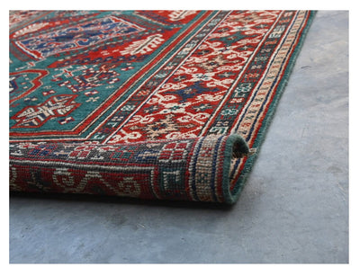 Tappeto Kazak Classico, Multicolore, fatto a mano, 204x151cm - CarpetLiving