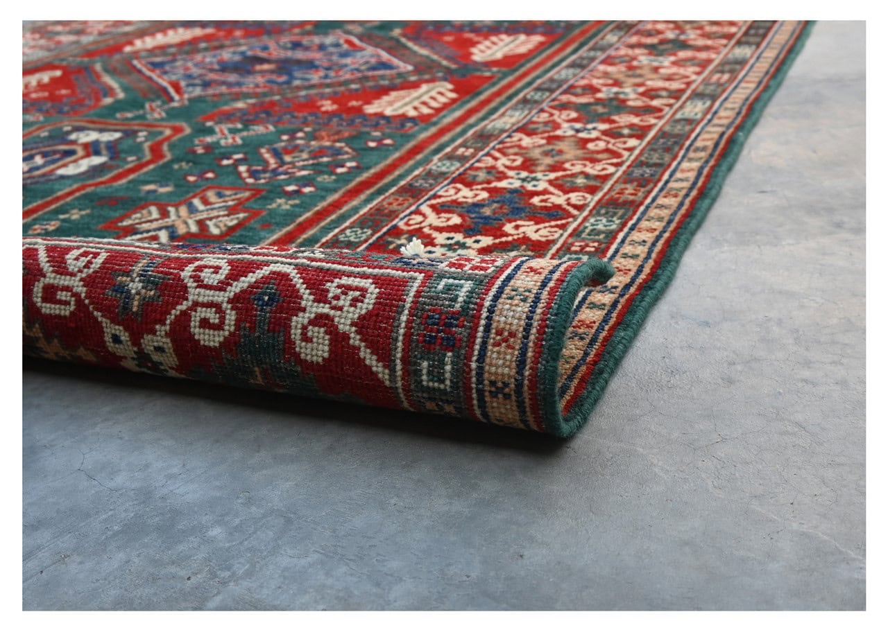 Tappeto Kazak Classico, Multicolore, fatto a mano, 205x145cm