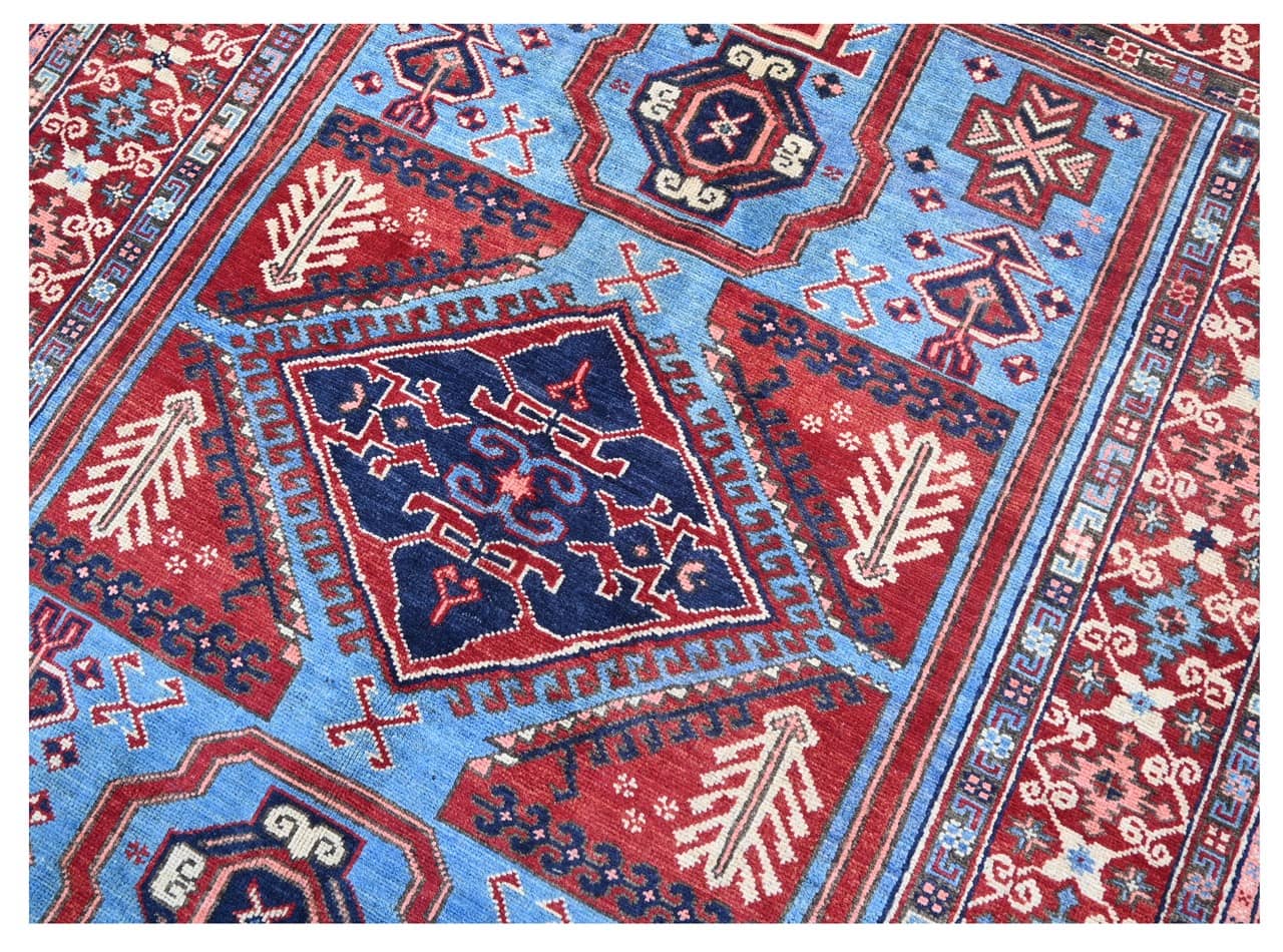 Tappeto Kazak Classico, Multicolore, fatto a mano, 198x149cm