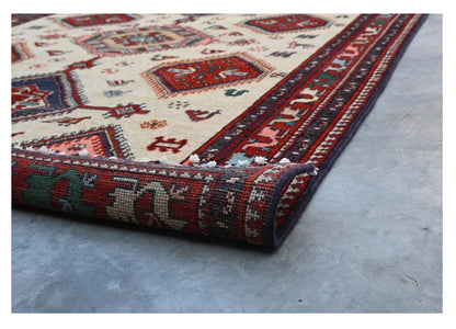 Tappeto Kazak Classico, Multicolore, fatto a mano, 199x147cm