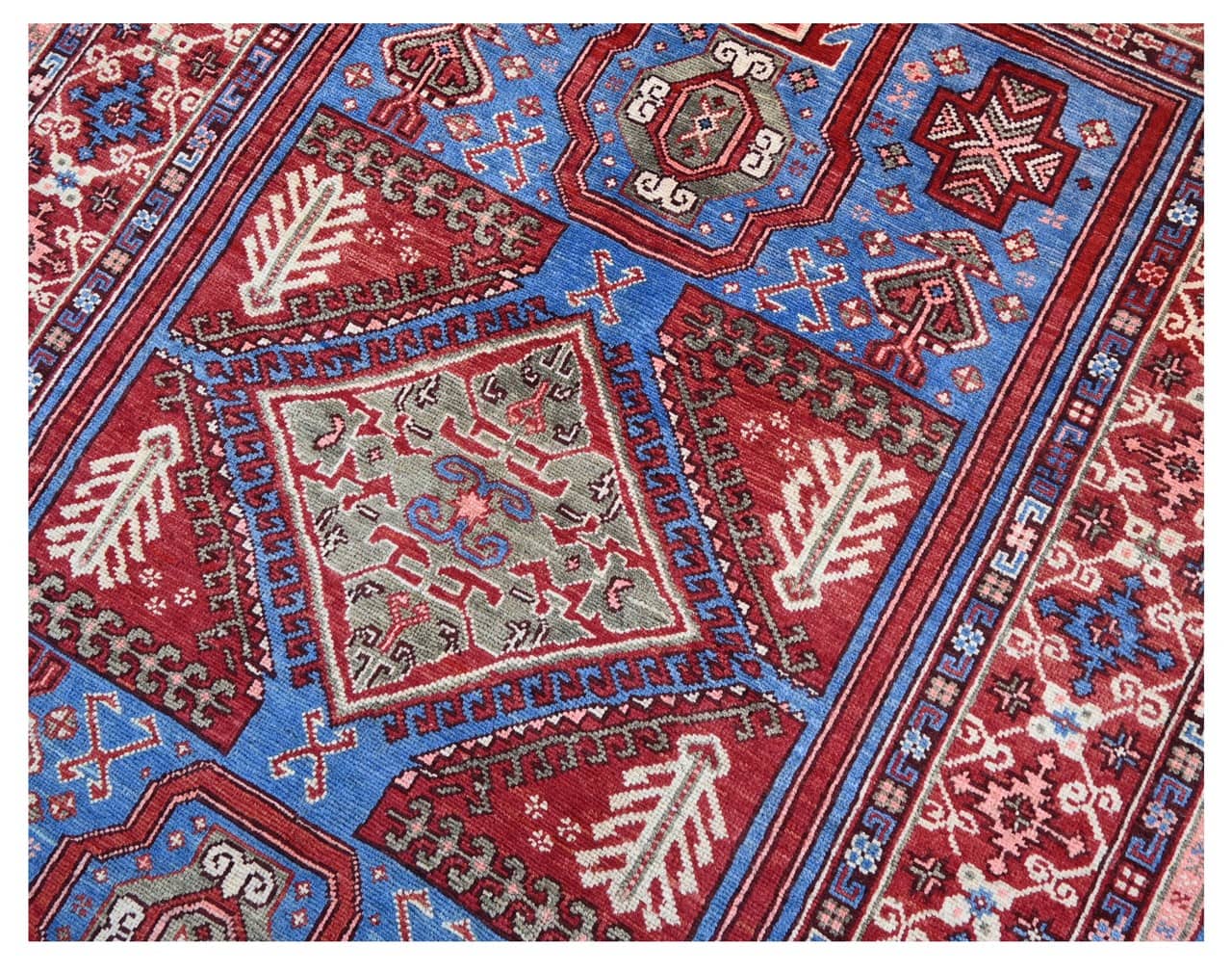 Classic Kazak carpet, Multi, handmade, 205x141cm