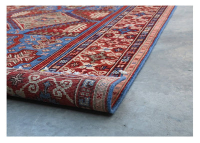 Tappeto Kazak Classico, Multicolore, fatto a mano, 205x141cm - CarpetLiving