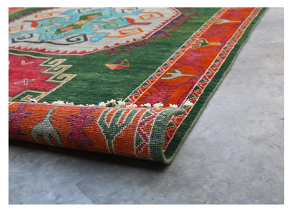 Tappeto Kazak Classico, Multicolore, fatto a mano, 202x146cm