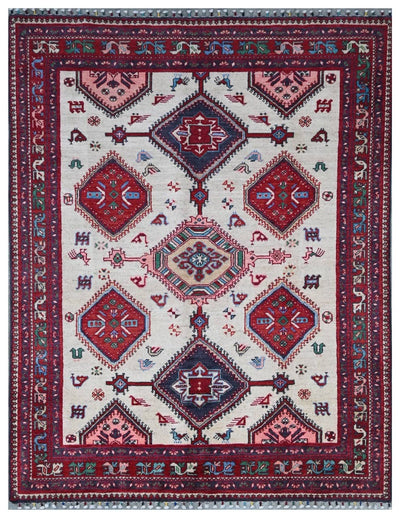 Tappeto Kazak Classico, Multicolore, fatto a mano, 199x153cm - CarpetLiving